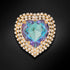 Broša "Kristāla Sirds (Vitrail Light)" ar Swarovski™ kristāliem